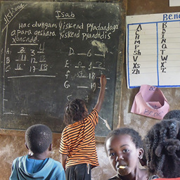 Children learning in a classroom